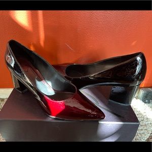 Brian Atwood Black/Red Ombré Block Heels ❤️🖤! Size 9